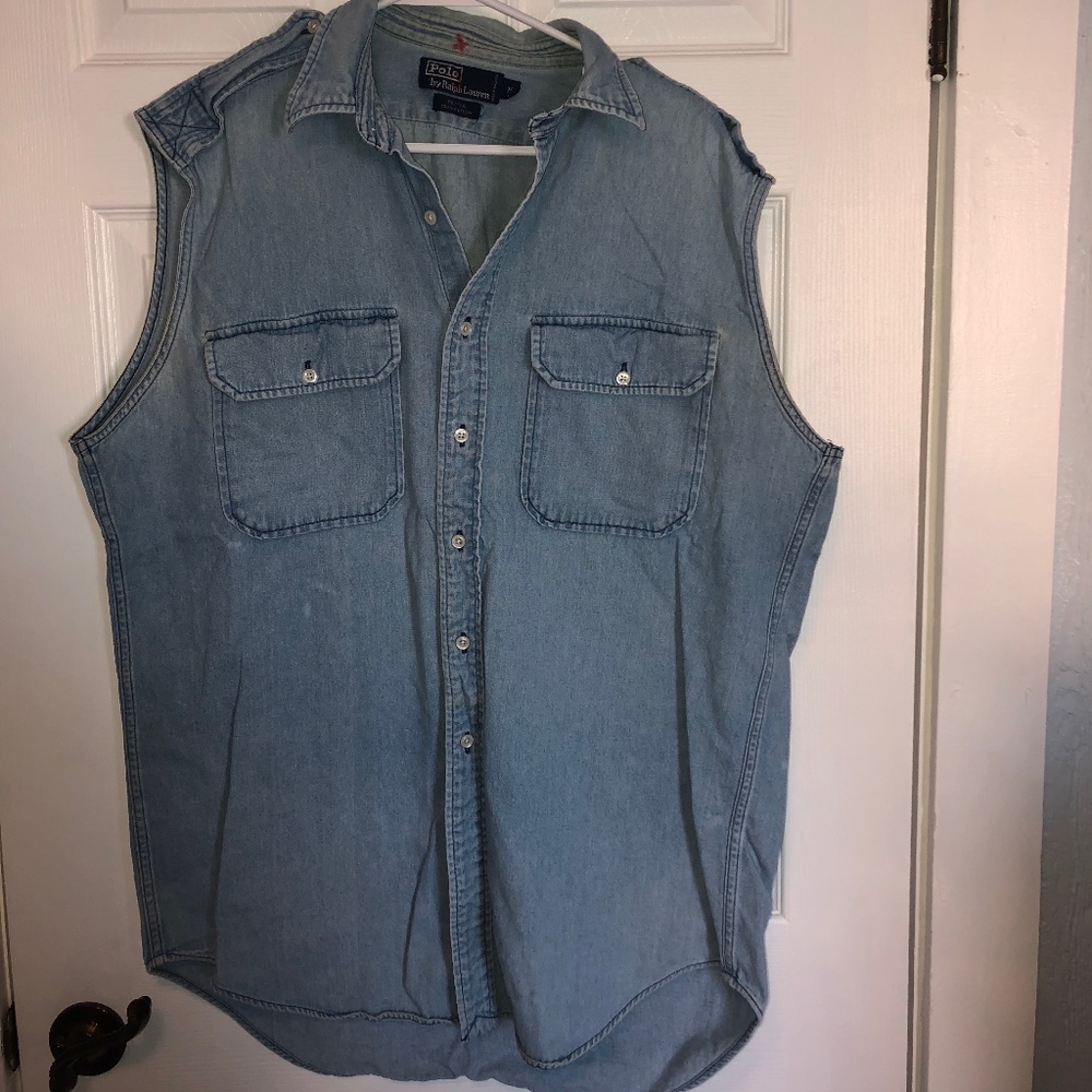 Vintage sleeveless‎ denim vest